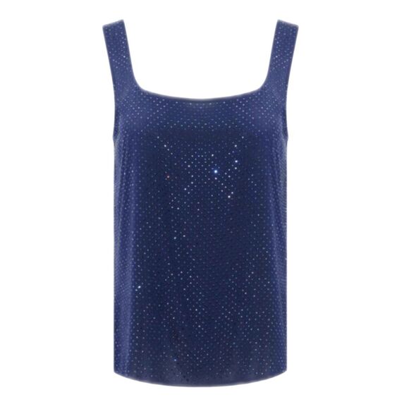 Counterparts Y2K Knit Tank Top, Sequin Detail, Beaded Hem, Size M - Picture 1 of 8